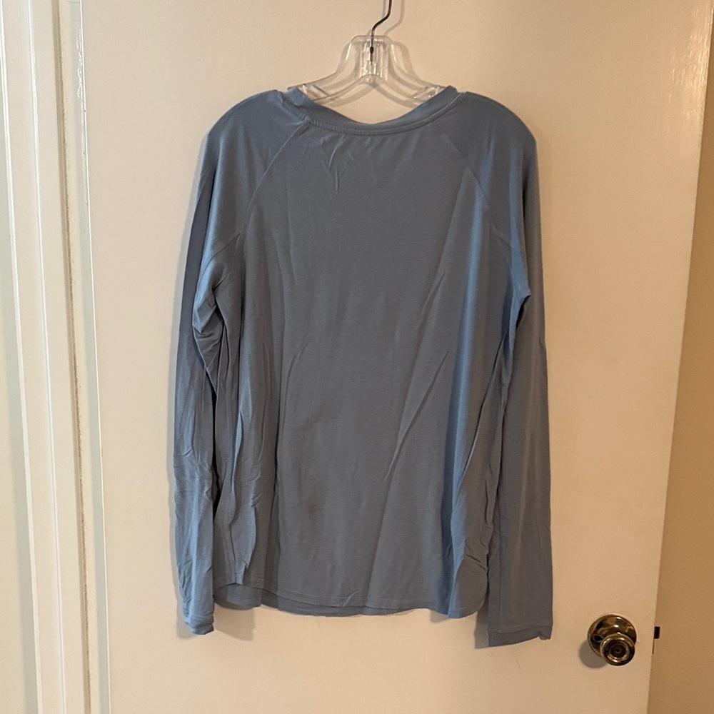 Free Fly Apparel Women's Light Blue Long Sleeve Tee - Picture 3 of 4